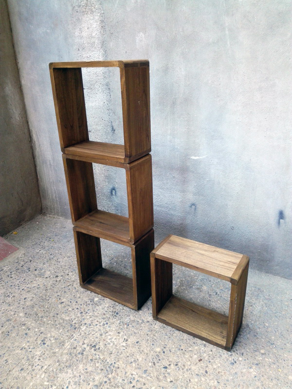 estante comercio escaparate hogar madera 44x44x20 4u